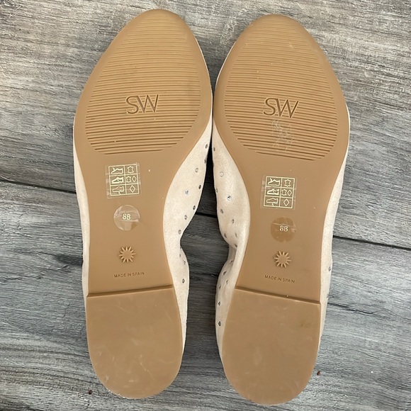Stuart Weitzman Bling Ballet Flats Suede 8M - Picture 8 of 8
